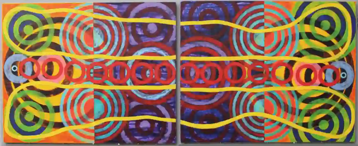 Cross eyed and Painless 5 (2025) by Michael Fiedler / 100x40cm
