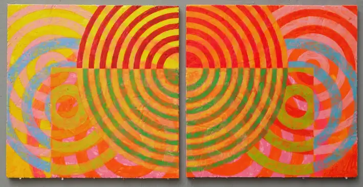 Twin Squirrel 5 (2025) by Michael Fiedler / 60x30cm