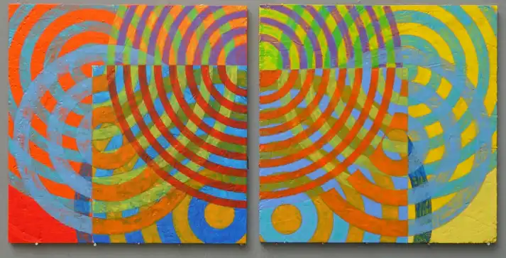 Twin Squirrel 6 (2025) by Michael Fiedler / 60x30cm