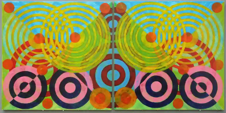 Twin Squirrel 7 (2025) by Michael Fiedler / 80x40cm