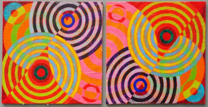 Twin Squirrel 8 (2025) by Michael Fiedler / 60x30cm