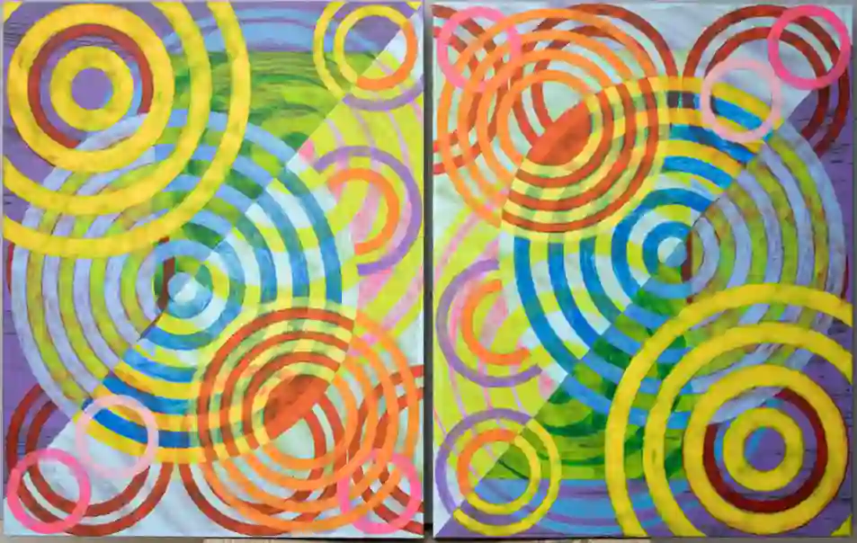 Twin Squirrel 14 (2024) by Michael Fiedler / 80x50cm