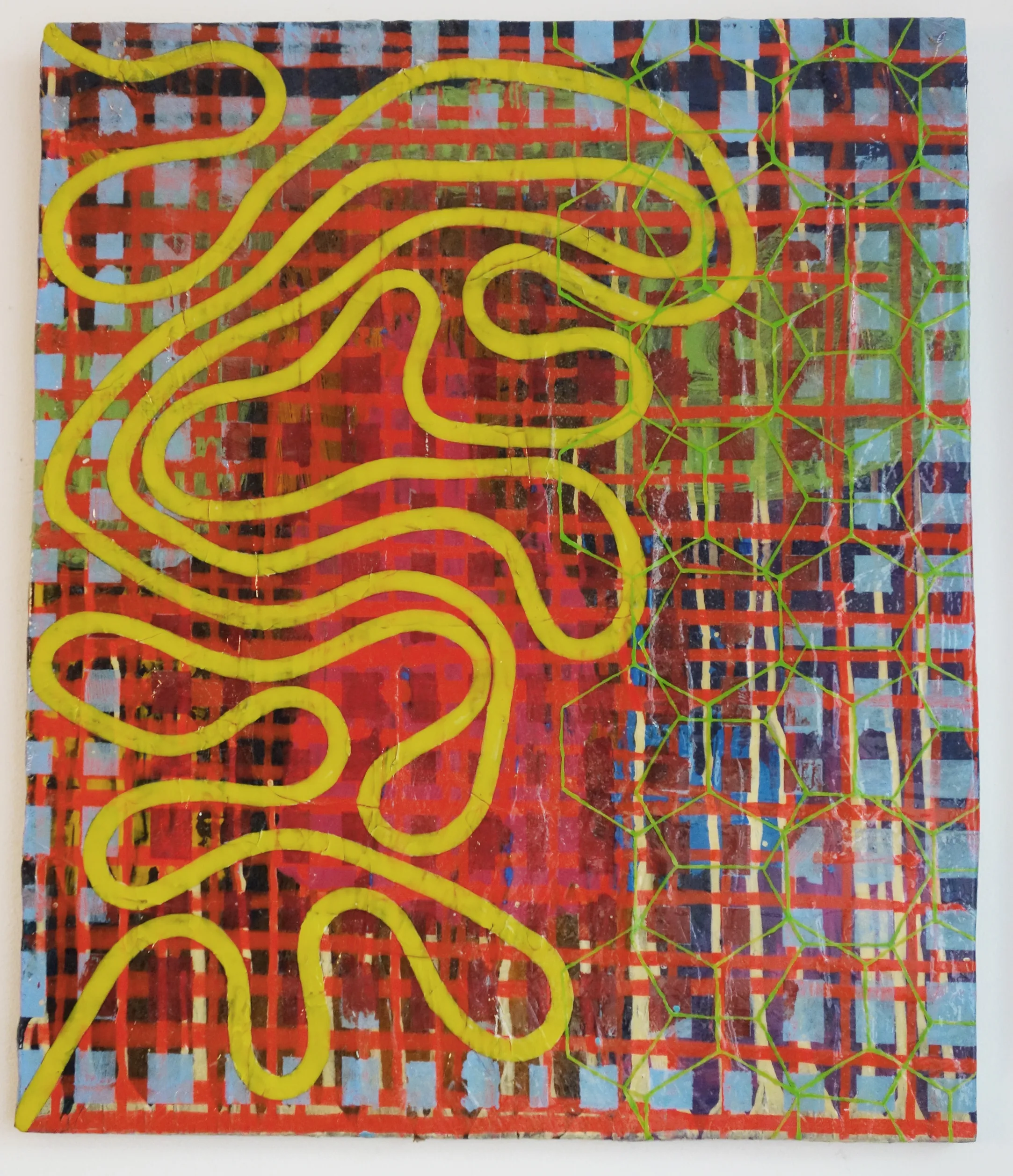 Yellow Snakes (2024) by Michael Fiedler / 60x70cm