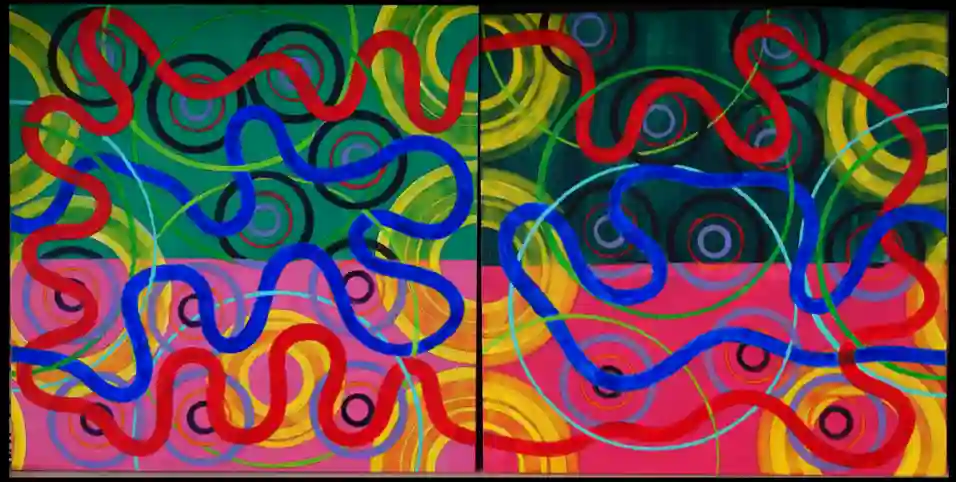 Snakes 1 (2022) by Michael Fiedler / 80x40cm