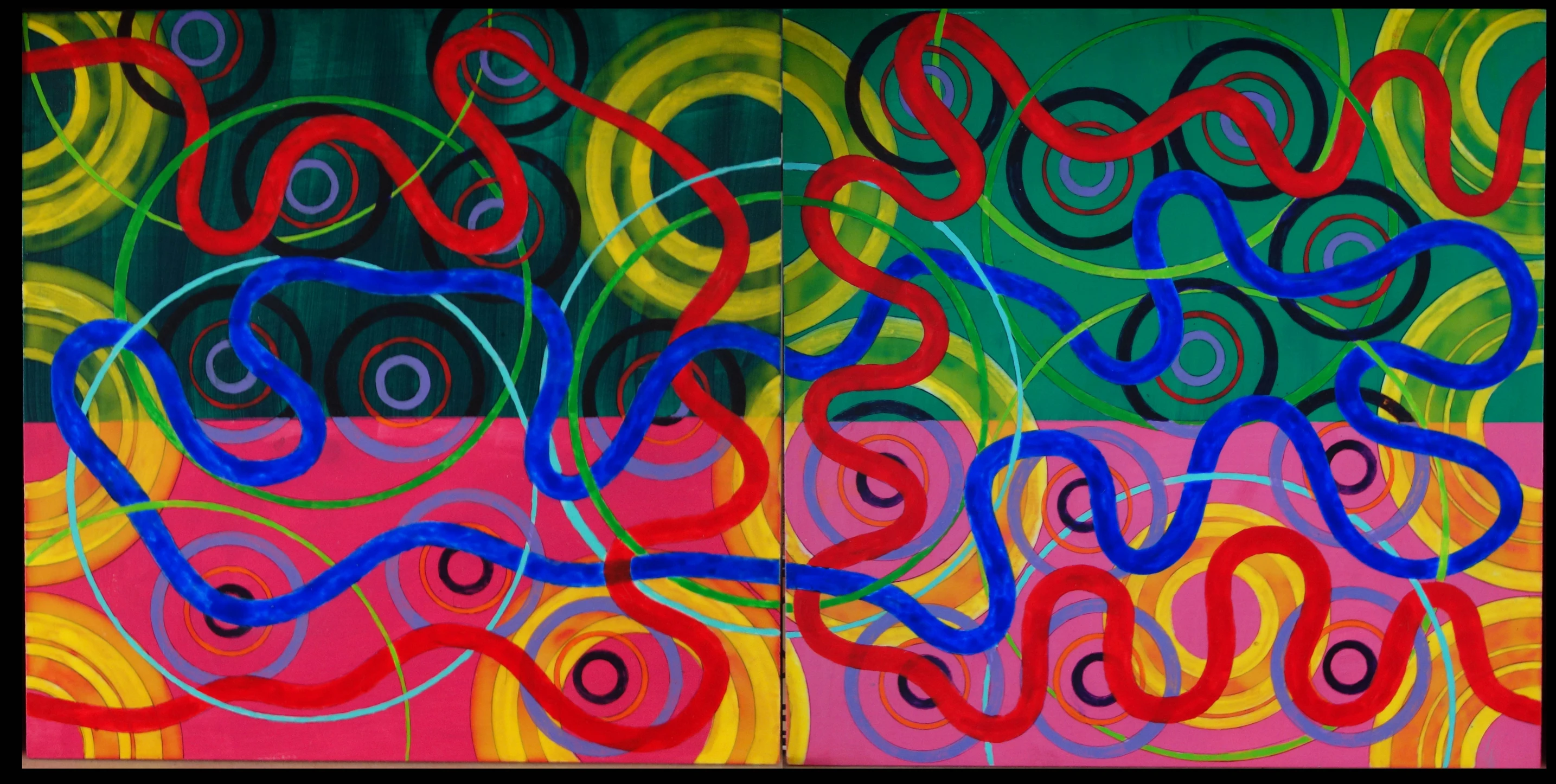 Snakes 2 (2022) by Michael Fiedler / 80x40cm