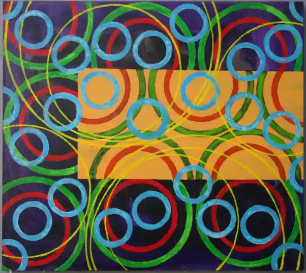 Rings 8 (2024) by Michael Fiedler / 50x45cm