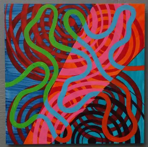 Curves 1 (2020) by Michael Fiedler / 40x40cm