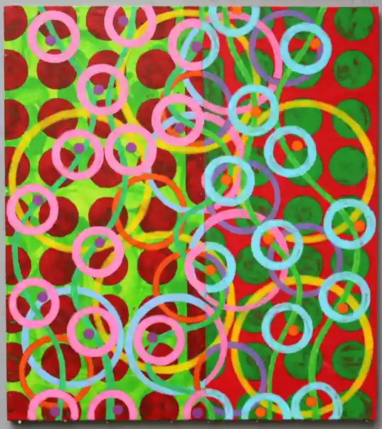 Pink Rings (2022) by Michael Fiedler / 45x50cm